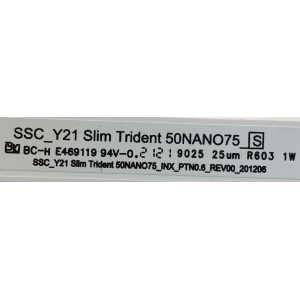 KIT DE LED'S PARA TV LG ( 6 PZ ) / NUMERO DE PARTE EAV65018201 / SSC_Y21 SLIM TRIDEN 50NANO75_S / SSC_Y21 SLIM TRIDEN 50NANO75_INX_PTN20.6_REV00_201206 / PANEL NC500TQG -VXKP1 / MODELO 50NANO75UPA